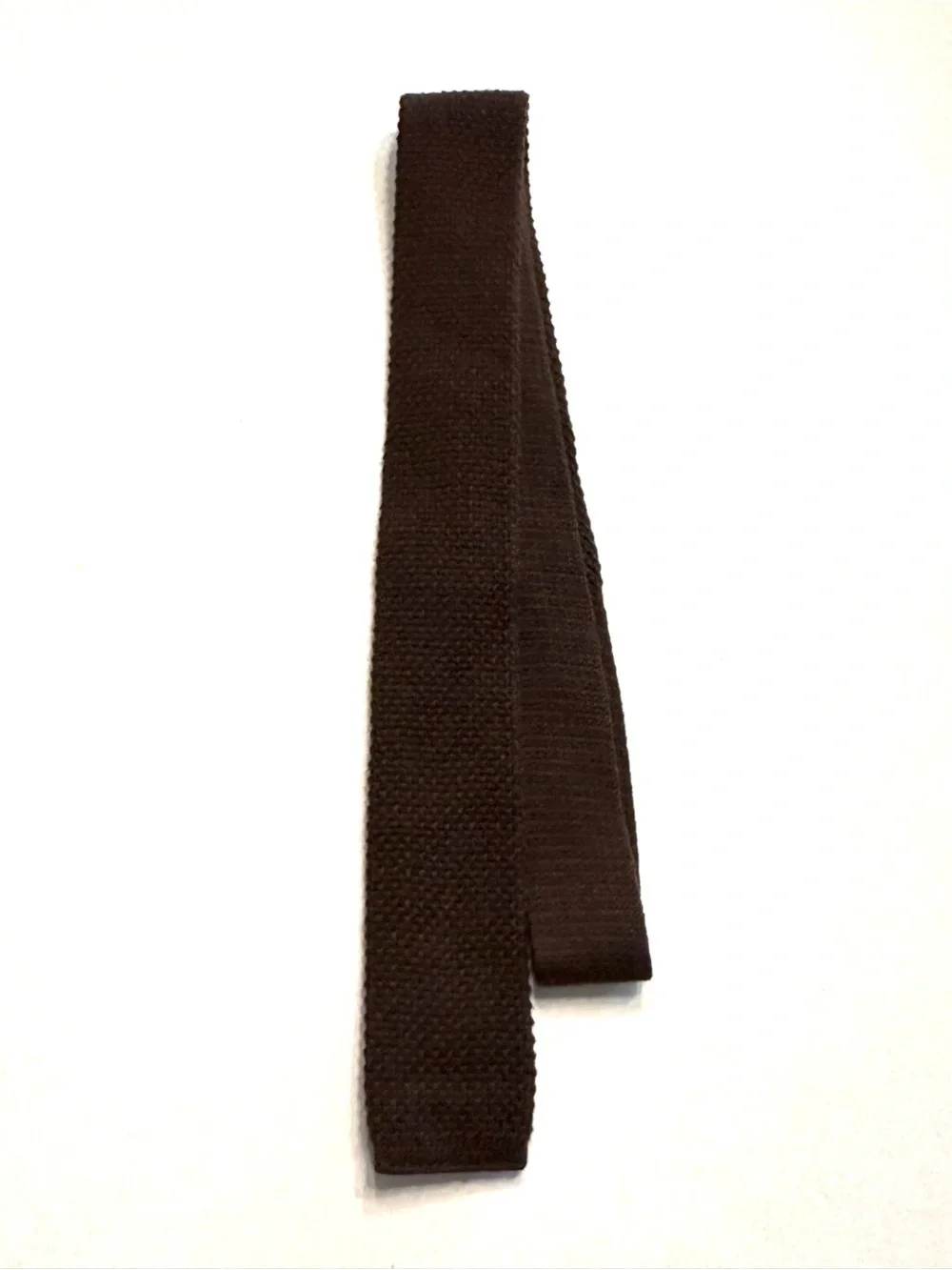 Vintage Classic Brown Knit Tie for Men Cotton